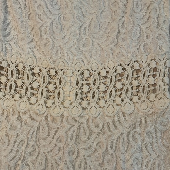 You Are Not Alone White Lace Midriff Cutout Skater Graduation Dress Size Medium - Picture 3 of 6